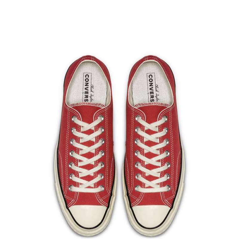low cut red converse