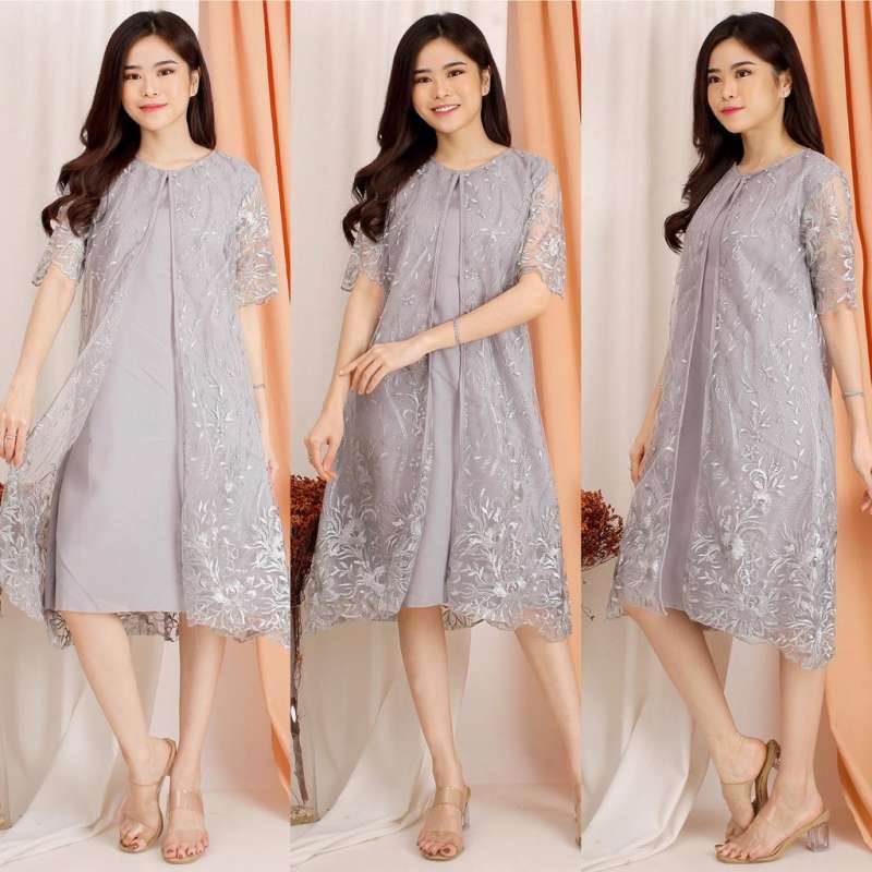 Dress Daisy Tile Bordir Brukat Glitter Mutiara Tule Brokat Tulle Tille  Mewah Terbaru