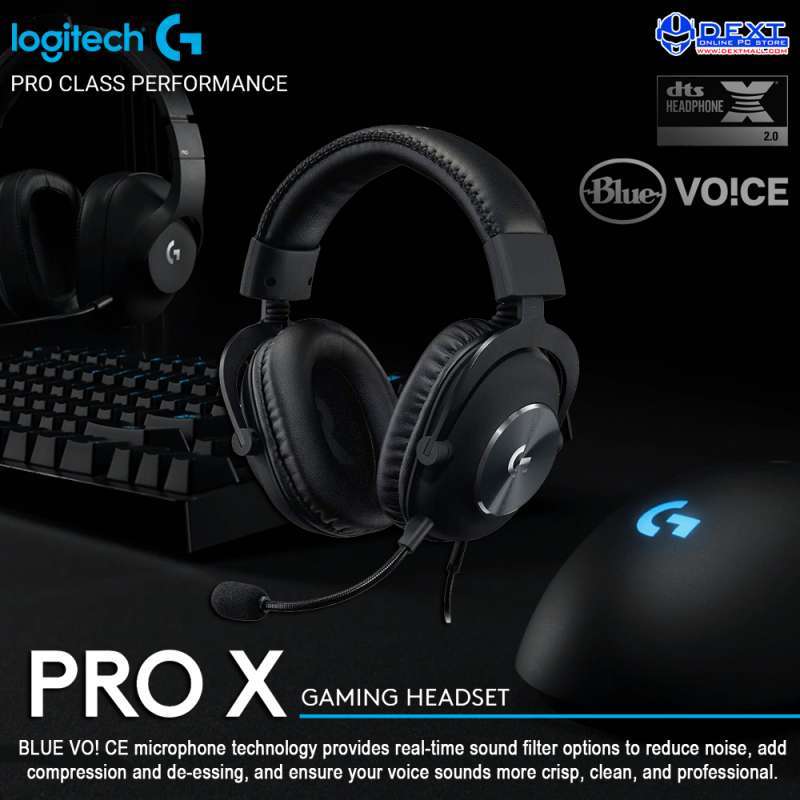 Logitech G Pro X Gaming Headset with Blue Voice Technology Wireless - Black  [981-000909] - PS Enterprise Gameshop