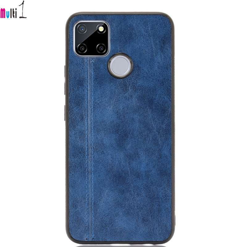 Back Cover Realme Narzo 20 Realme Narzo 30A Car Line PU Leather Material  Slim