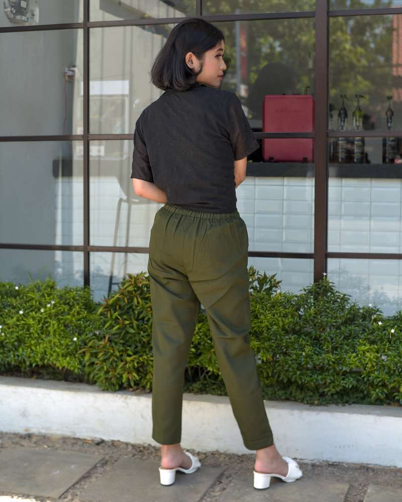 Office Pants Pinggang Full Karet Size 