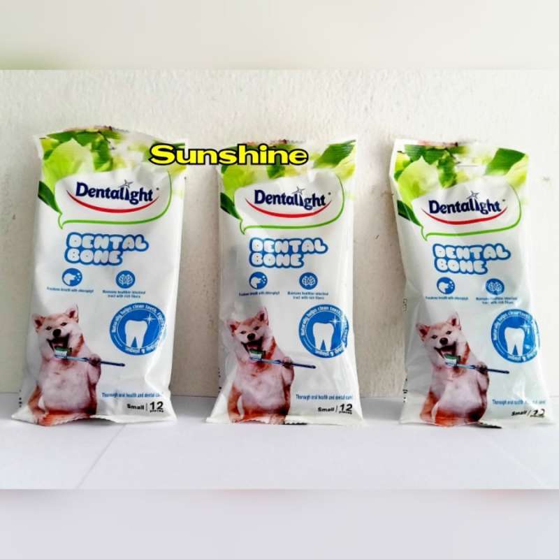 Jual Dentalight Dental Bone Dog 12pcs Size Small 90gr Snack