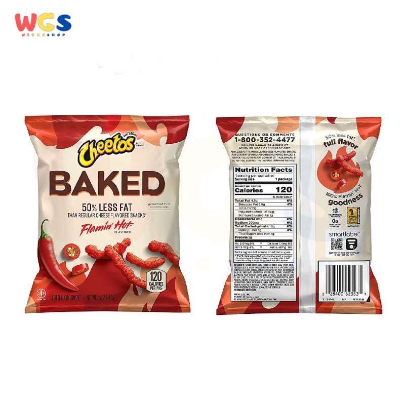 Jual Snack Cheetos Oven Baked Less Fat Flamin Hot Cheese ...