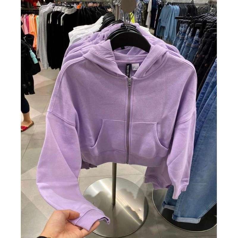 Jual Jaket Wanita Oversize Crop Jaket Hoodie Crop Wanita dippa