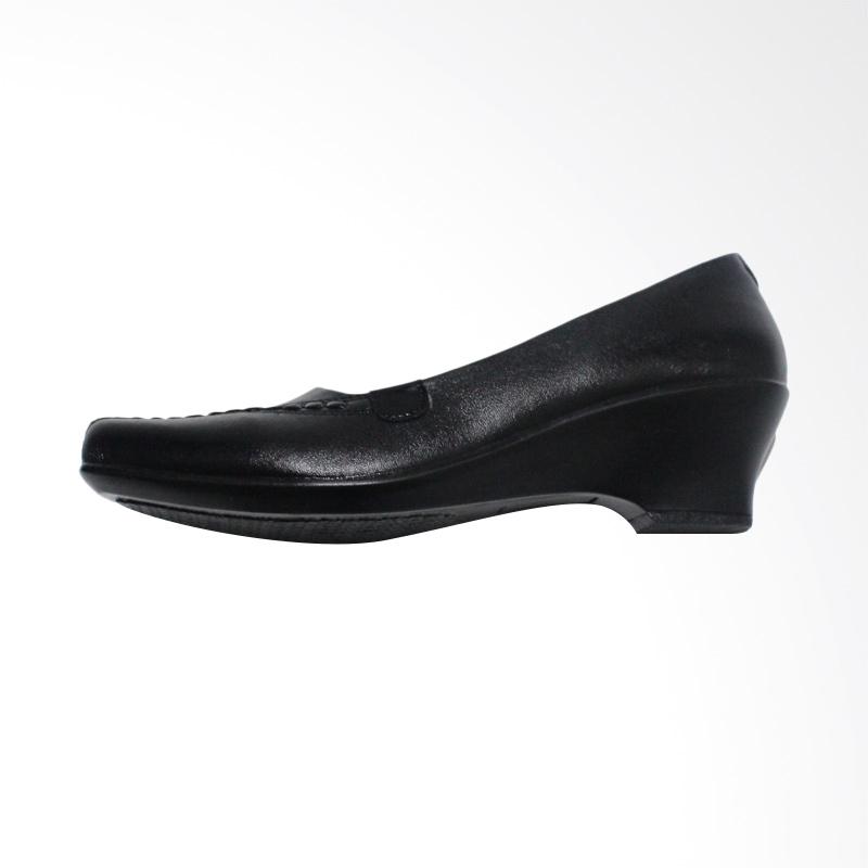 Jual Black Shoes C5 Sepatu Wedge Formal Wanita Hitam Online Oktober 2020 Blibli Com