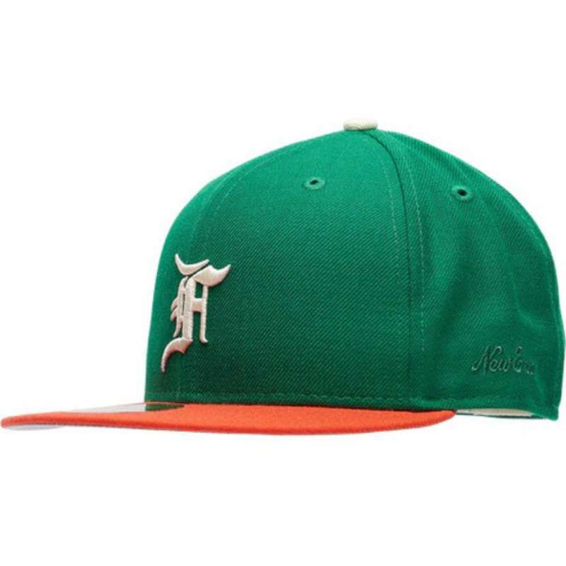 New Era Green Orange 59FIFTY Fitted Hat 