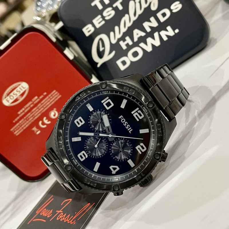 Brox multifunction black top stainless steel watch