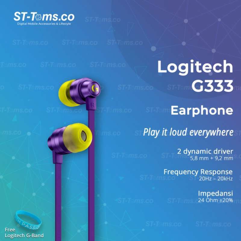Logitech G333 In-Ear Earphone Gaming 
