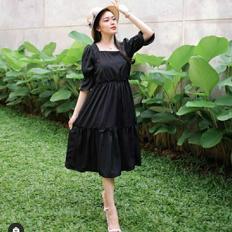 Jual MIDI DRESS KOREAN STYLE LASYIO as di Seller Toko Sakha - Jatimulya,  Kab. Bekasi | Blibli
