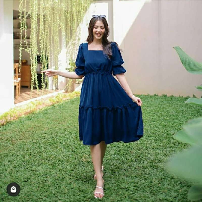 Jual MIDI DRESS KOREAN STYLE LASYIO as di Seller Toko Sakha