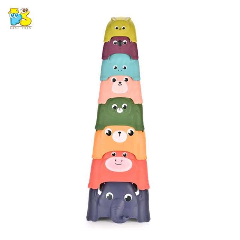 Promo Baby Animal Stacking Toys Bath Toys Soft Blocks Diskon 42