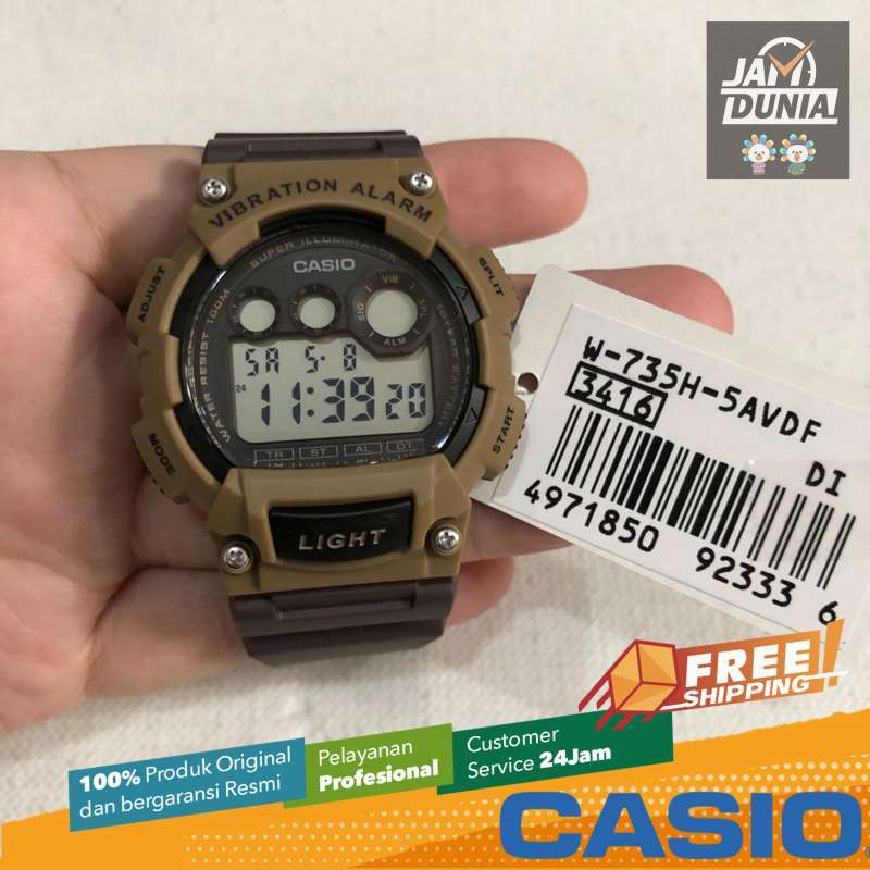 W 735h Casio 3416 Manual Promo Casio Original Casio W-735h-5av Jam