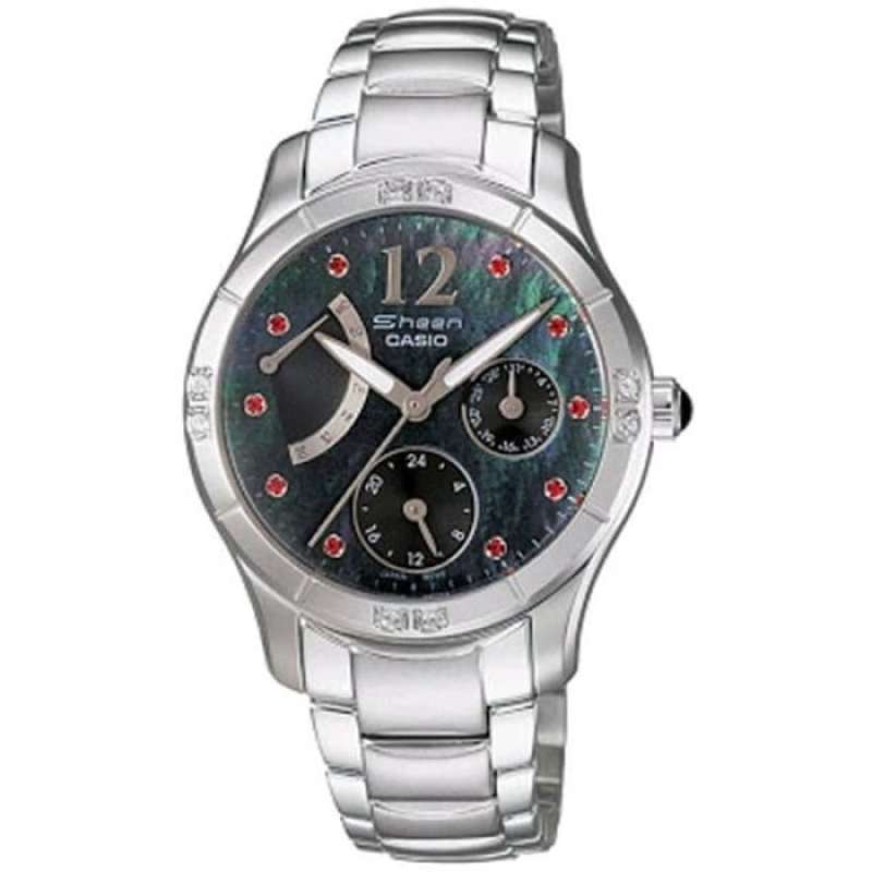 CASIO ORIGINAL CASIO SHEEN SHN-3016D-1A JAM TANGAN WANITA JAM WANITA CT  STAINLESS FAMILY NAME SALAH CASIO SHN 3016D 1A 3016 D SHN3016