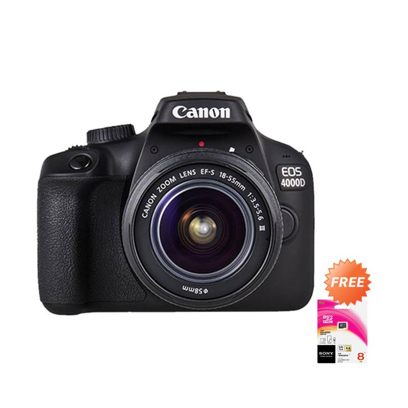 canon eos 4000d kit 18 55mm iii kamera dslr free memory sony 8gb