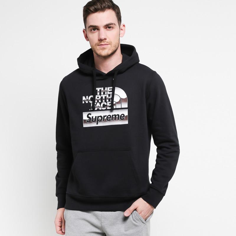 box logo north face hoodie