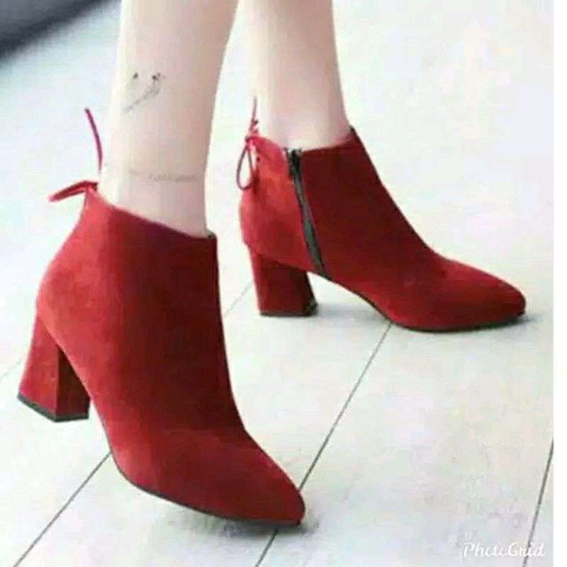 Sepatu high heels boots discount