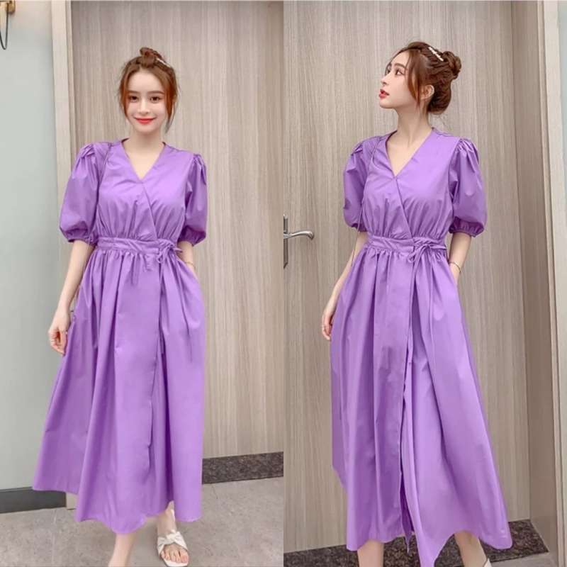 baju dress wanita lengan pendek merk miyuki