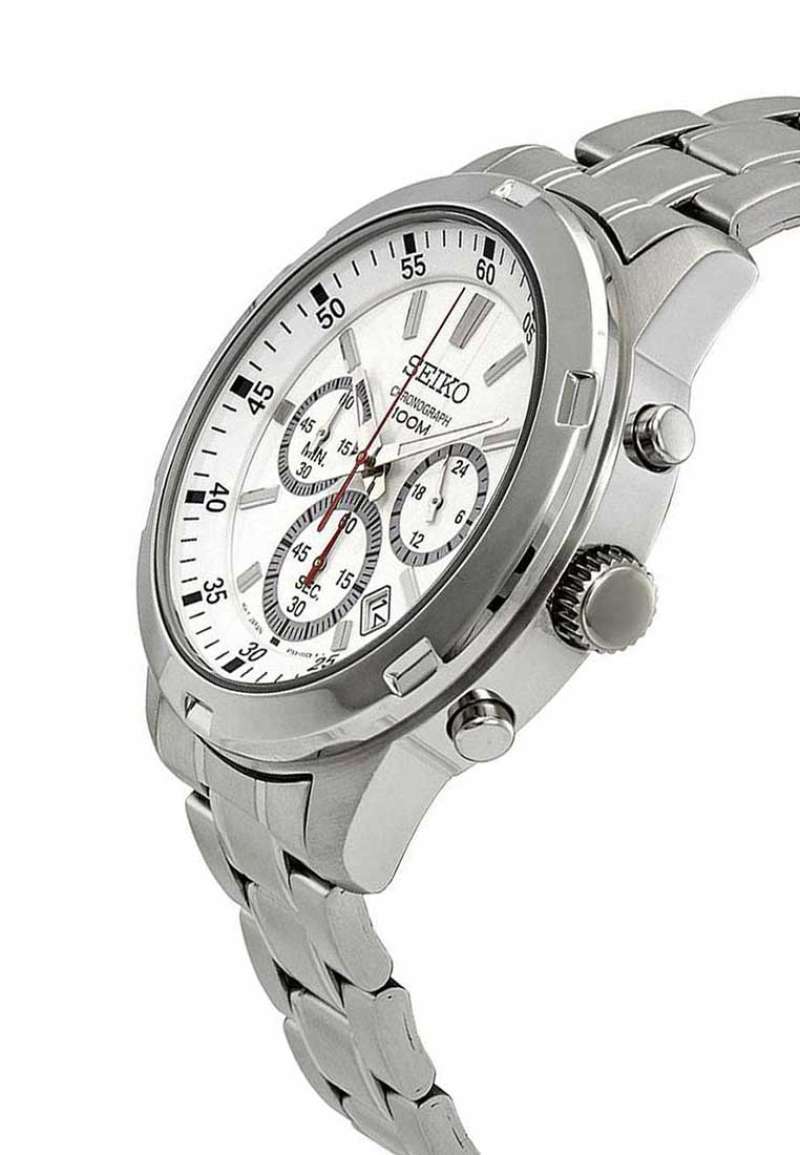 Promo Seiko Chronograph SKS601P1 Stainless Steel White Silver