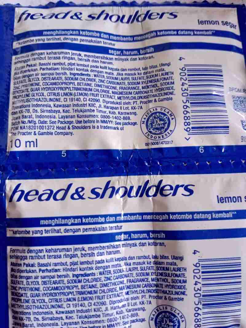 Promo Head & Shoulders Lemon Fresh Shampo [12 x 10 mL/ Sachet ...
