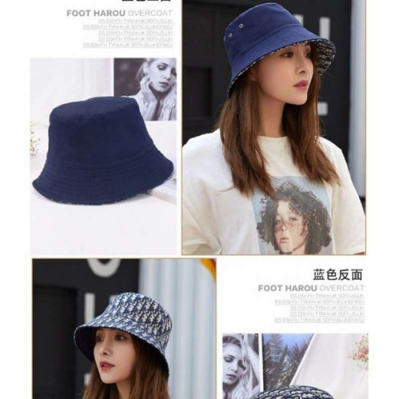 Promo topi bucket christian dior bolak 