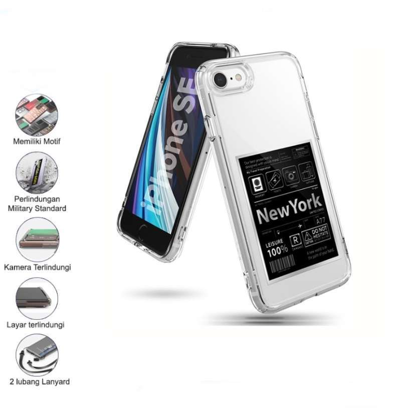 Ringke iPhone SE 2 / 8 / 7 Fusion New York Label Softcase Anti Crack