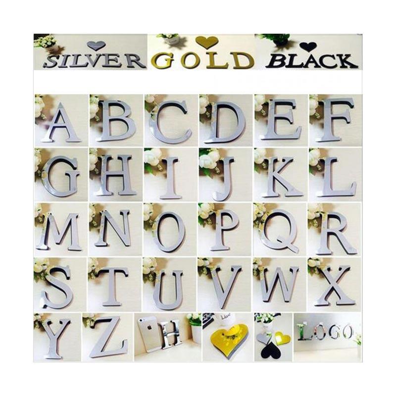 Jual Bluelans Popular Wedding English Love Letters Home Decor 3d Mirror Wall Stickers Alphabet D Online November 2020 Blibli Com
