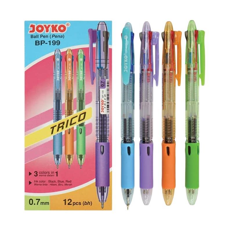 Jual Pulpen Trico 3 Warna Joyko Bp 199 12 Pcs Ballpoint Pena Pen 3 Colour 0 7 Mm 1 Pack Online Desember 2020 Blibli