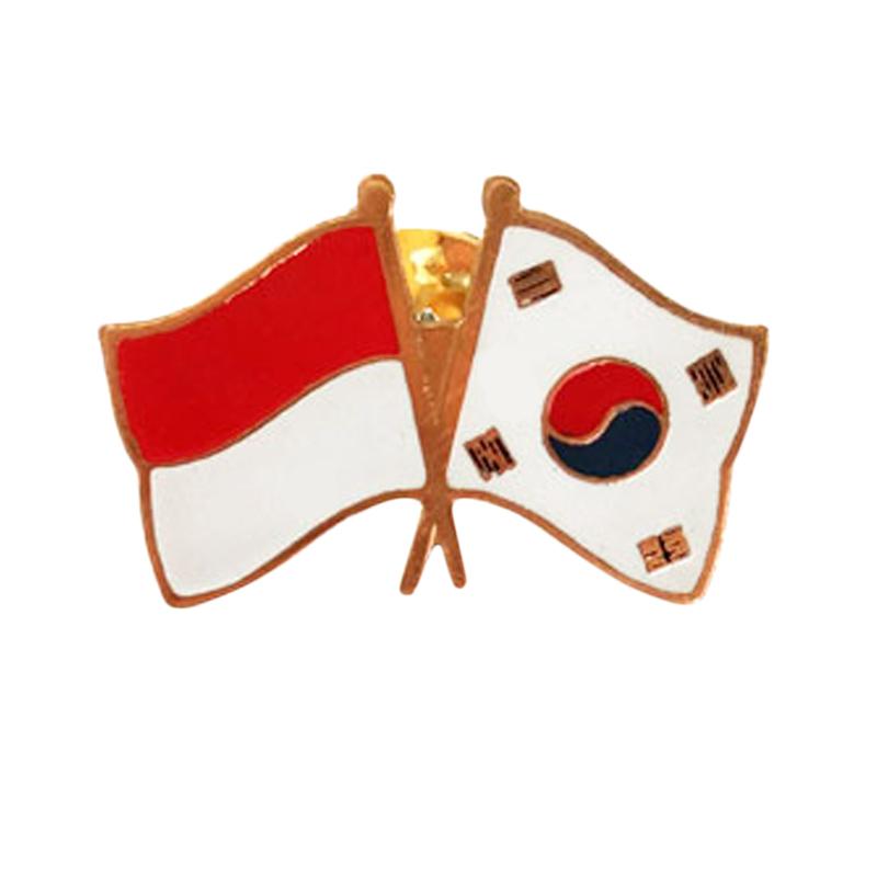 Jual Mulyocreative Crossflag Indonesia Korsel Pin 2 Pcs Online September 2020 Blibli Com