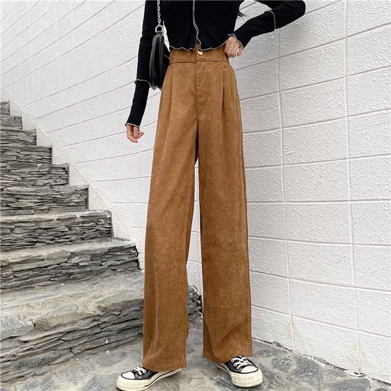 Promo High Waist Wide Leg Pants 
