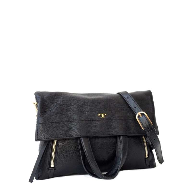 foldover zip crossbody bag