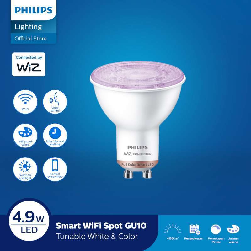 Promo Philips Lampu Smart WiFi LED 4.9W GU10 Bluetooth Color
