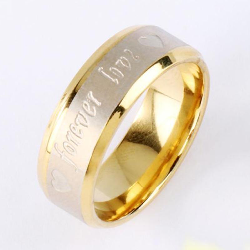 Jual Bluelans Women Forever Love Band Engraving Promise Ring Engagement Couple Gold Us 10 Online Januari 2021 Blibli