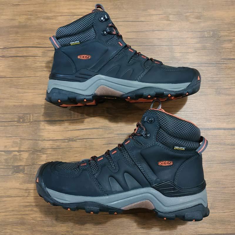 keen gypsum ii mid waterprof mens india ink burnt ochre sepatu hiking original