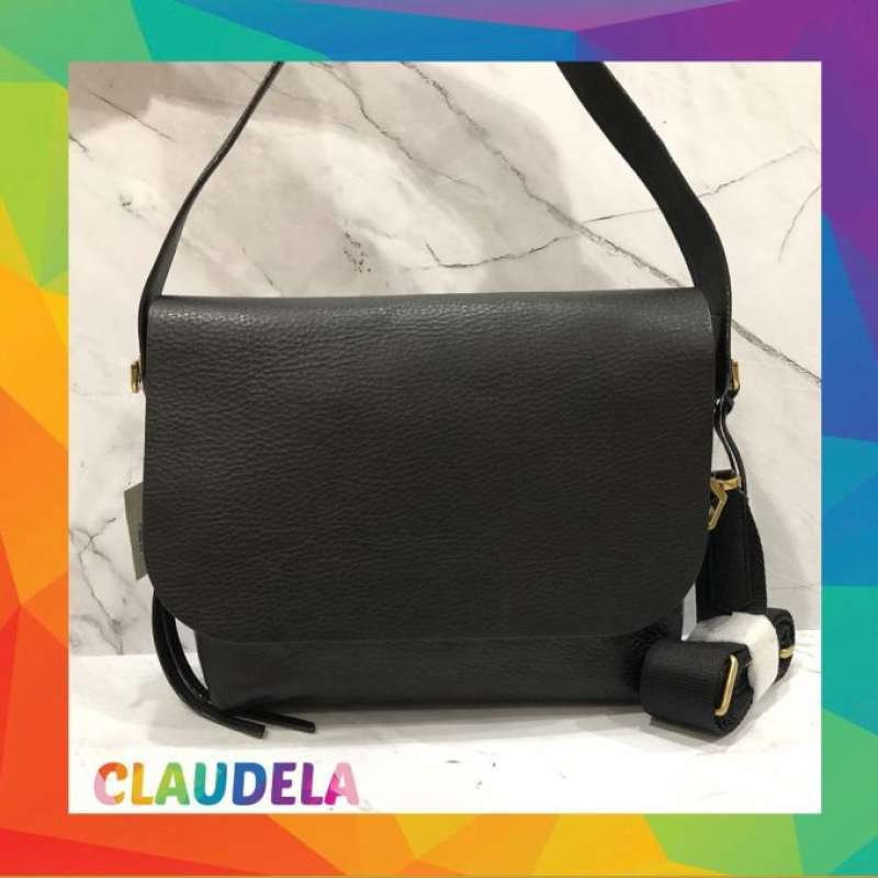 Jual FOSSIL Maya Flap Crossbody Large in Black Leather di Seller