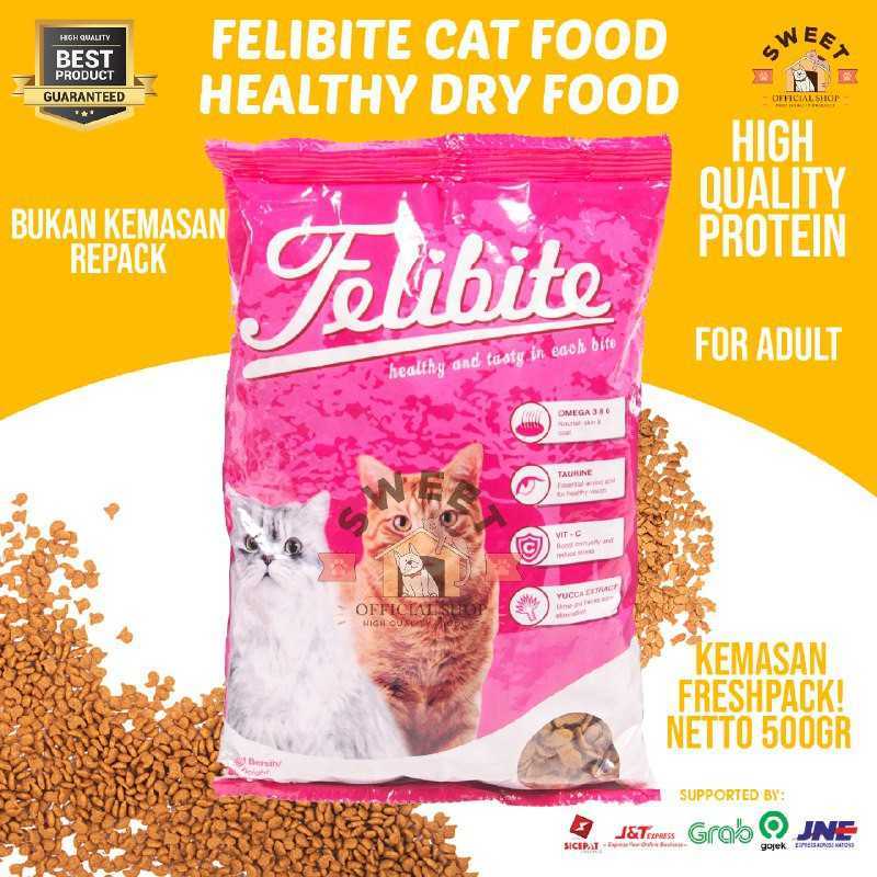 FELIBITE CAT FOOD DRY FOOD FELIBITE MAKANAN KUCING KERING 500 GR FELIBITE FRESH PACK 500 GR
