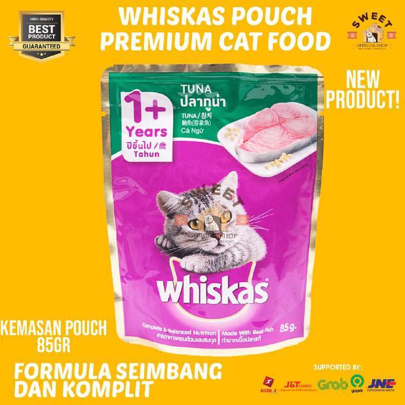 Promo WHISKAS MAKANAN KUCING BASAH POUCH 80GR WHISKAS PREMIUM