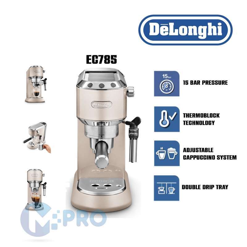 Promo DELONGHI COFFE MAKER DEDICA METALLICS PUMP EC785 | ESPRESSO MACHINE  di Seller MPro Multi - Kota Jakarta Pusat, DKI Jakarta | Blibli