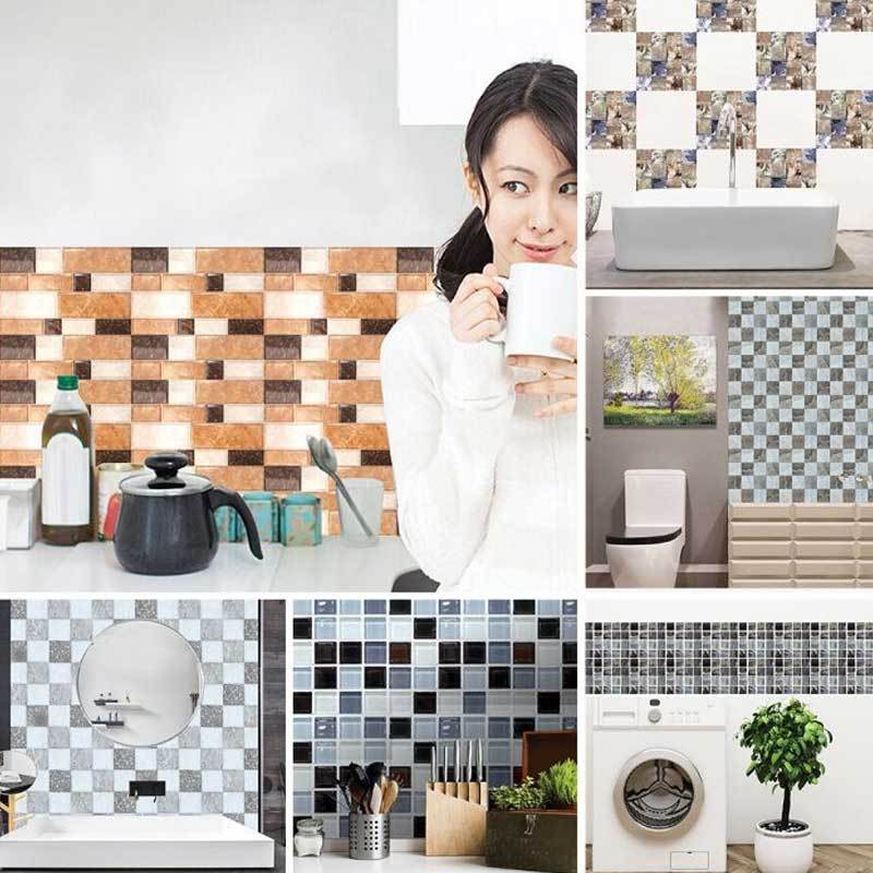 Jual Bluelans 2 European Style Waterproof Tile Stickers Kitchen Bathroom Floor Wall Decor 6 Pcs Online Agustus