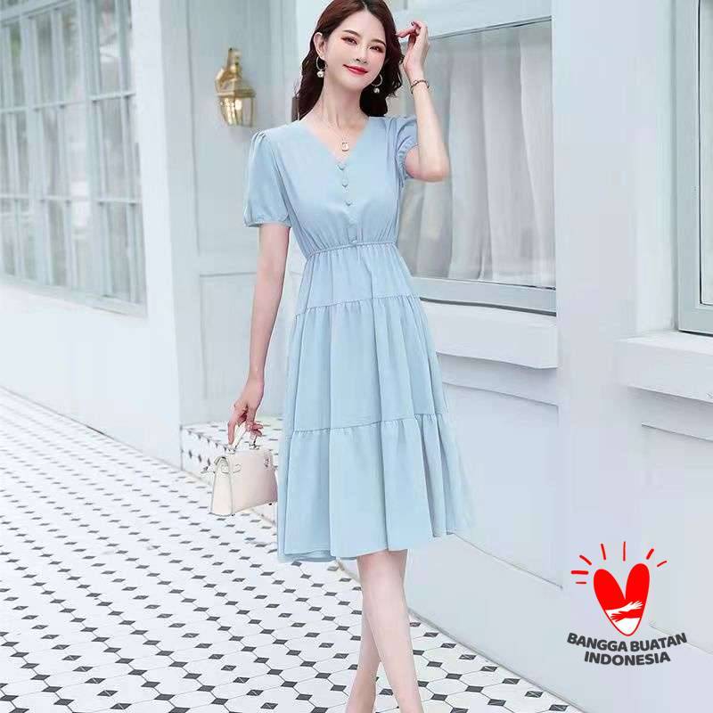 Korean ruffle dress online