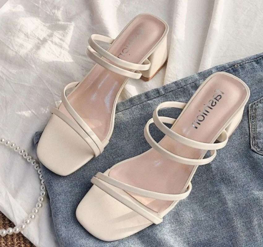 Promo Sepatu sendal hak tahu 3 cm Sandal heels tali 3cm terbaru