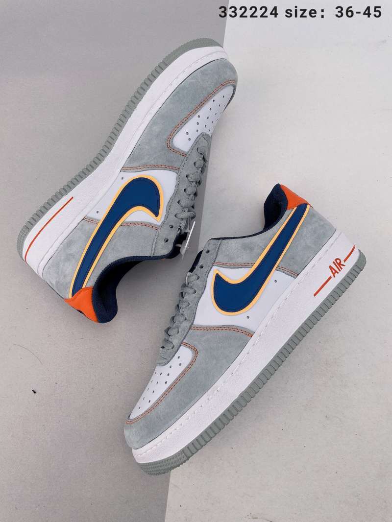 air force 1 orange grey