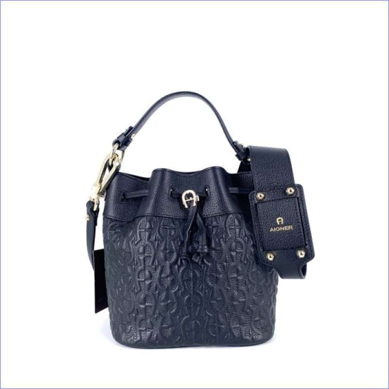Jual Aigner Tara Bucket Bag AA Black di 