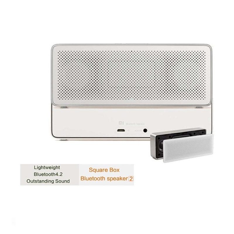 Jual Xiaomi Mi Square Box 2 Stereo Gen 2 Bluetooth Speaker Portable Original Bluetooth 4 2 Aux Port Mic Hd Sound Quality 10hours Play Music Online Januari 2021 Blibli