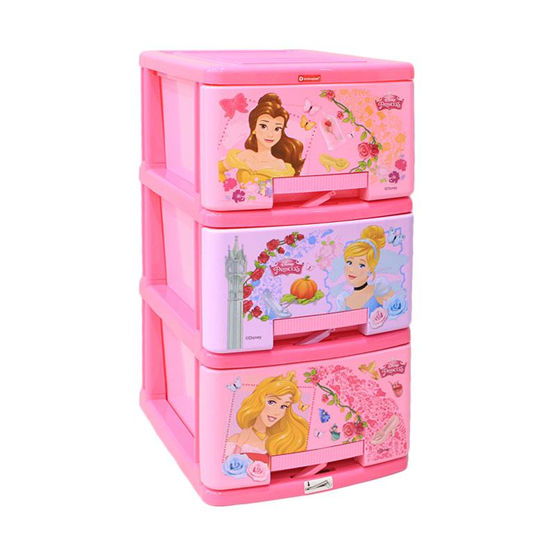 Jual Technoplast Disney Princess Drawer Lemari Laci 3 Susun