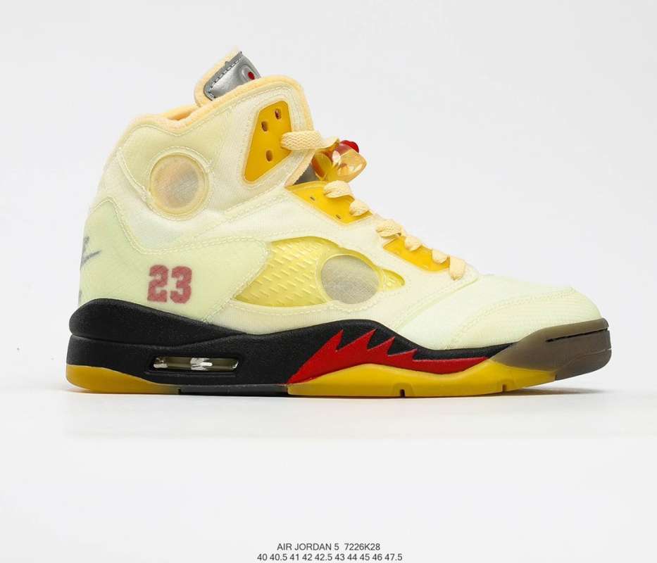 off white jordan 5a