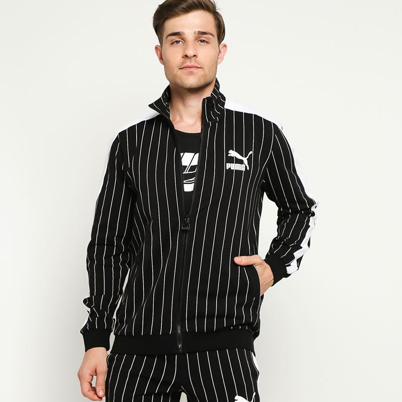 Jual PUMA Pinstripe T7 Track Jacket Olahraga Pria 579873 01 di