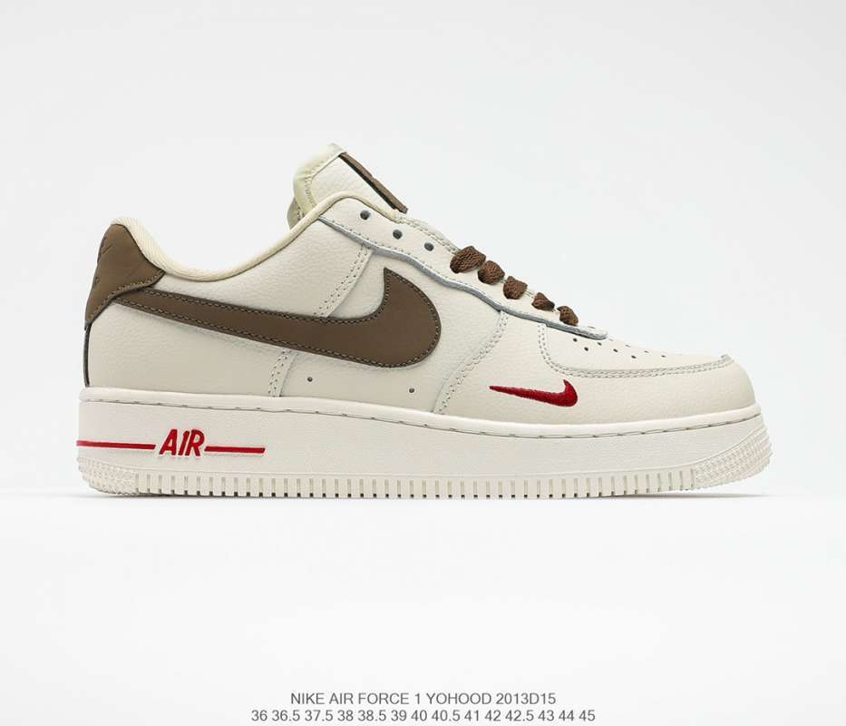Jual Original men women shoes NIKE AIR Force 1 low ID NIKE AIR Force 1  Classic low top milk white light brown hook NIKE AIR Force 1 Classic low  top - 39