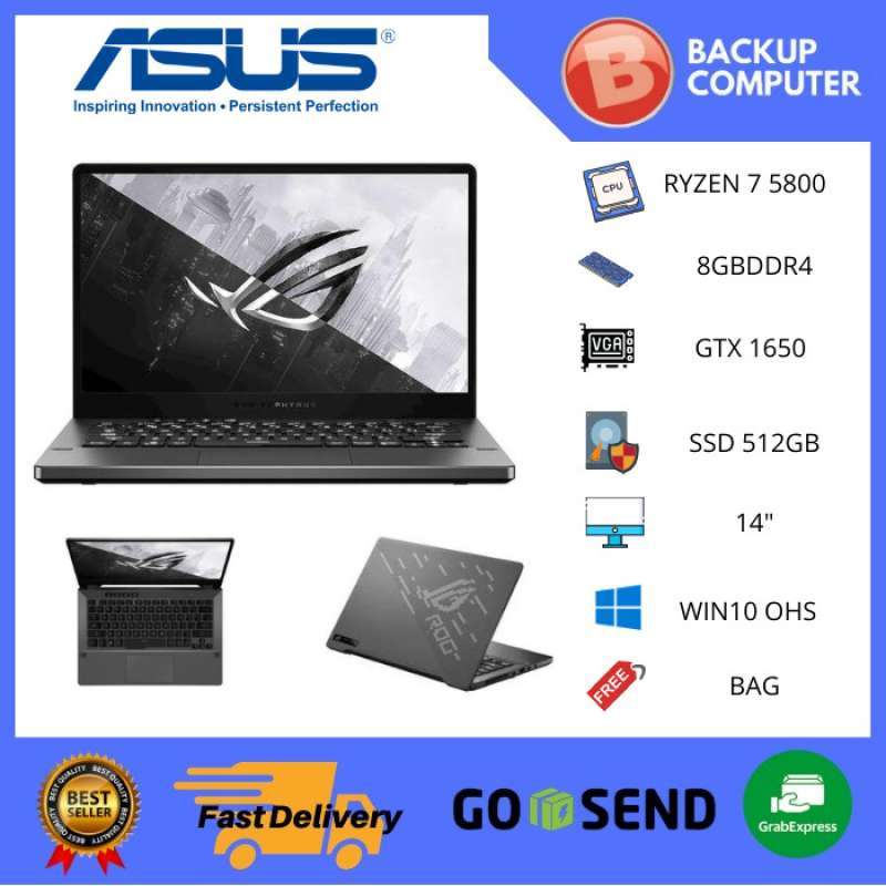 ASUS ROG ZEPHYRUS GA401QH R765B6TO RYZEN 5800 8GB 512SSD GTX1650 4GB
