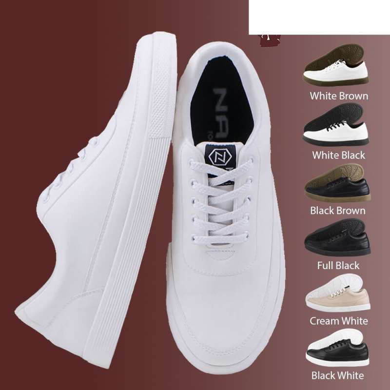 white brown sneakers