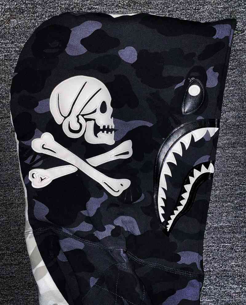 Bape nbhd camo shark full zip hoodie clearance